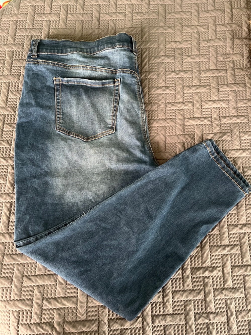 Terra & Sky Women's Skinny Jeans in Washed Blue
